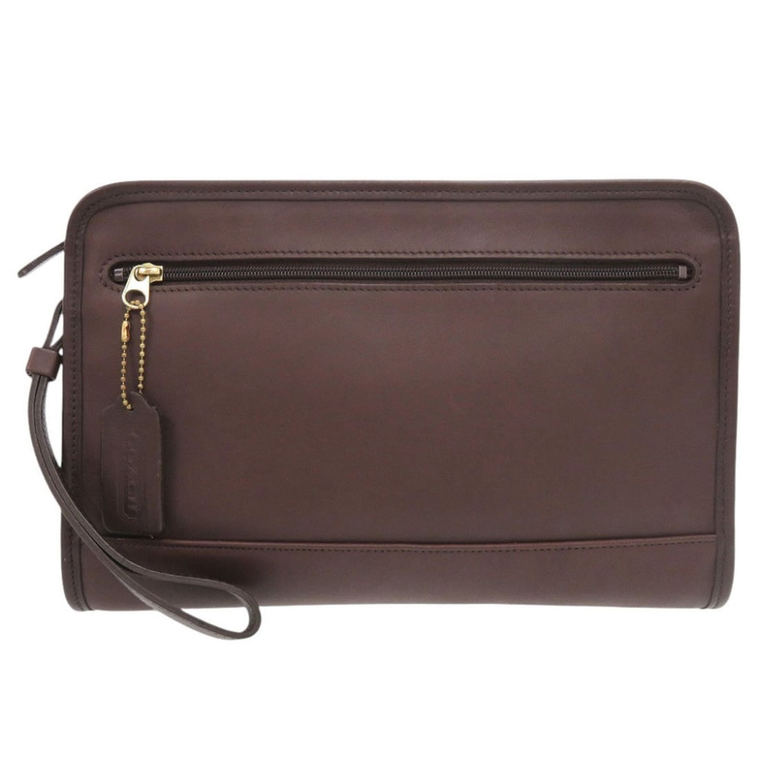 Coach Old 9833 Leather Dark Brown Clutch Bag Second 1482COACH: --- Catalog ---Category: SizeSize (HxWxD): 18cm x 28cm x 6cm / 7.08'' x 11.02'' x 2.36''Category: DesignType: Clutch bagColor: Dark brownGender: MenMaterial: Leather Category: GeneralMPN: 9833Brand: C