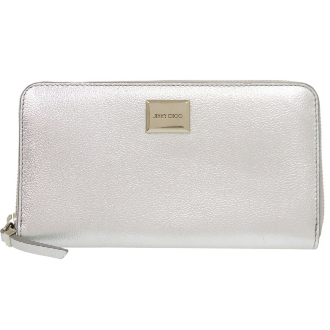 Jimmy Choo Round Zip Leather Silver Long Wallet 1580 JIMMY CHOO: --- Catalog ---Category: SizeSize (HxWxD): 10.5cm x 19cm x 2cm / 4.13'' x 7.48'' x 0.78''Category: DesignType: Long wallet (bi-fold)Color: SilverGender: WomenMaterial: Leather Category: GeneralBrand: 