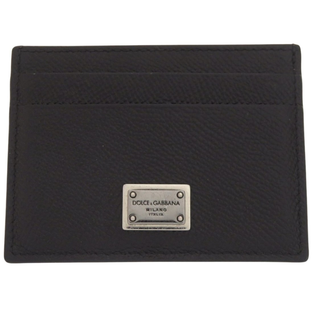Dolce & Gabbana Logo Plate Leather Black Business Card Holder/Card Case 1140 DOLCE&GABBANA Men's (1 of 11)