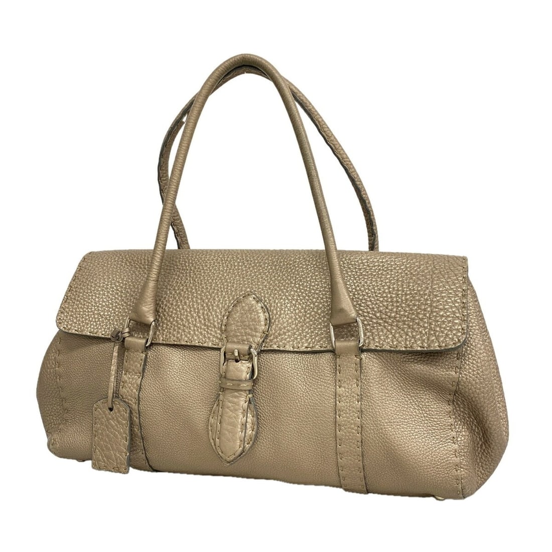 Fendi Selleria Leather Tote Bag, Greige, Women's, P3550677: --- Catalog ---Category: SizeSize (HxWxD): 26.5cm x 37cm x 14.5cm / 10.43'' x 14.56'' x 5.7''Category: DesignType: Tote bagColor: GrayishGender: WomenMaterial: Leather Hardware Color: SilverCategory: 