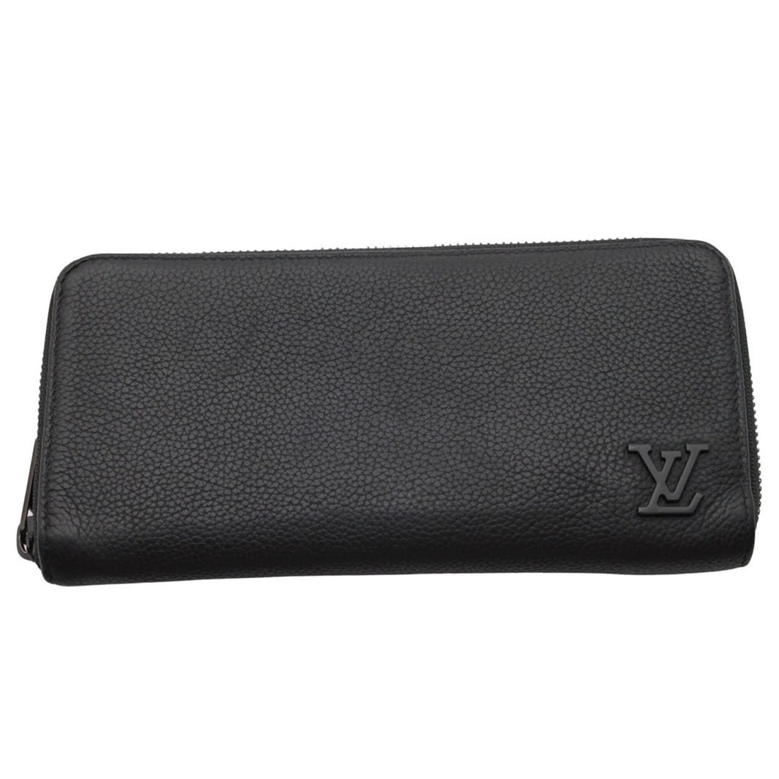 Louis Vuitton LOUIS VUITTON Men's Wallet, Brand Name Long Leather, Aerogram Zippy Horizontal, Noir (1 of 10)