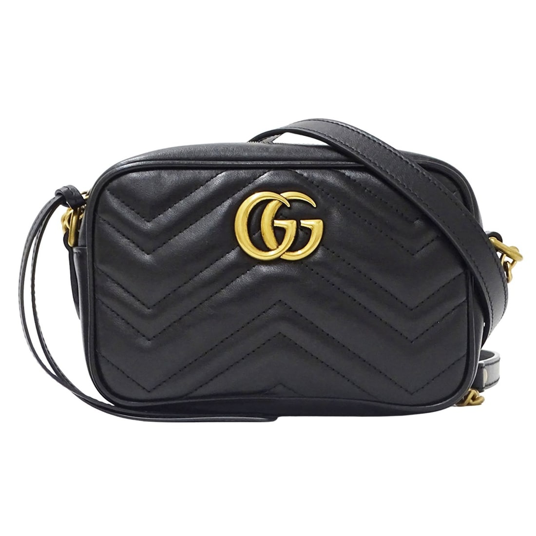 Gucci GUCCI handbag for women, brand shoulder bag, GG Marmont leather, black, quilted, 448065.: --- Catalog ---Category: SizeSize (HxWxD): 11.5cm x 18cm x 6cm / 4.52'' x 7.08'' x 2.36''Category: DesignType: Handbag, Shoulder bagColor: BlackGender: WomenMaterial: Leather Category: GeneralMPN: 448