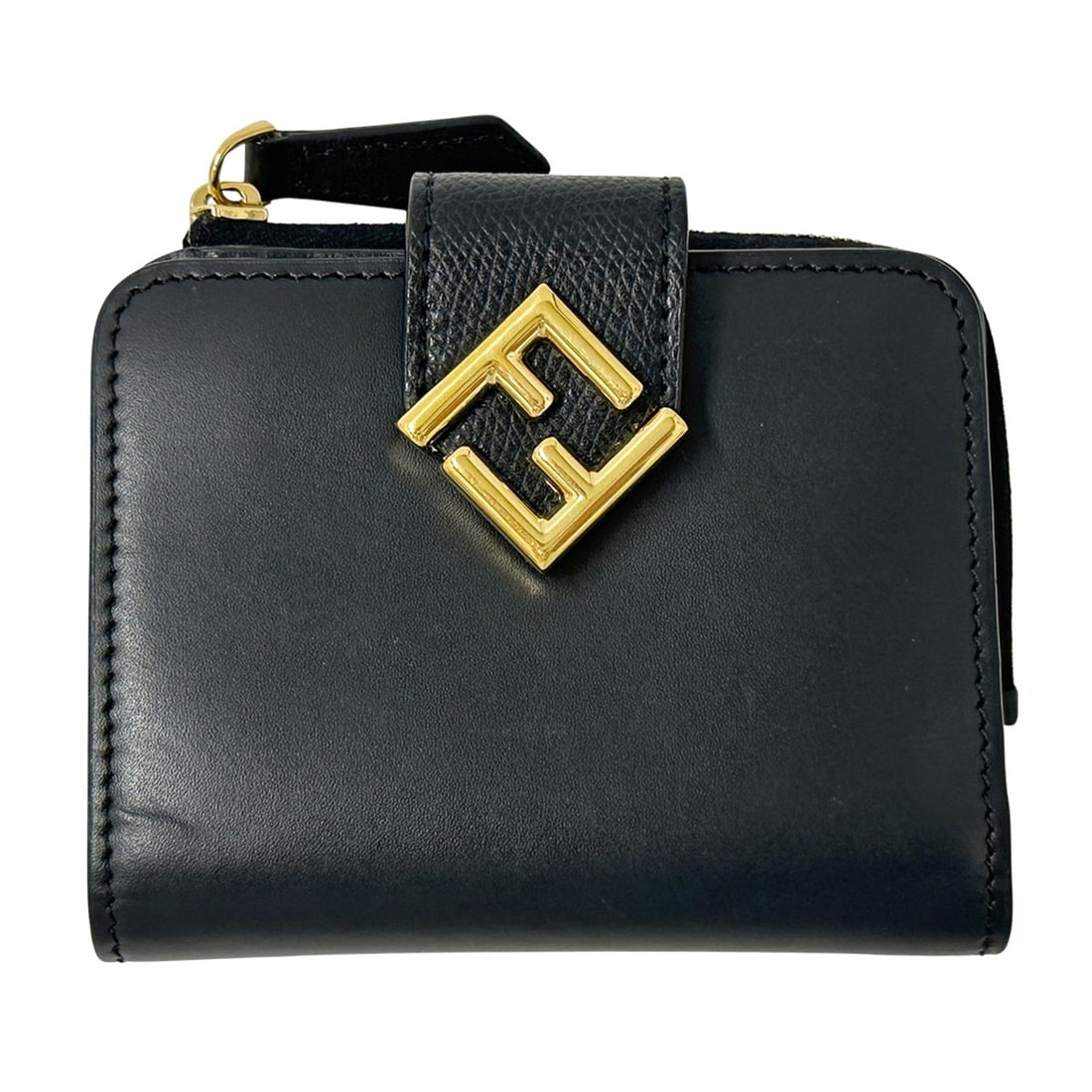 Fendi FENDI Wallet for Women and Men, Brand Bi-fold Wallet, FF Diamond Leather, Black, 8M0490, Black (1 of 10)