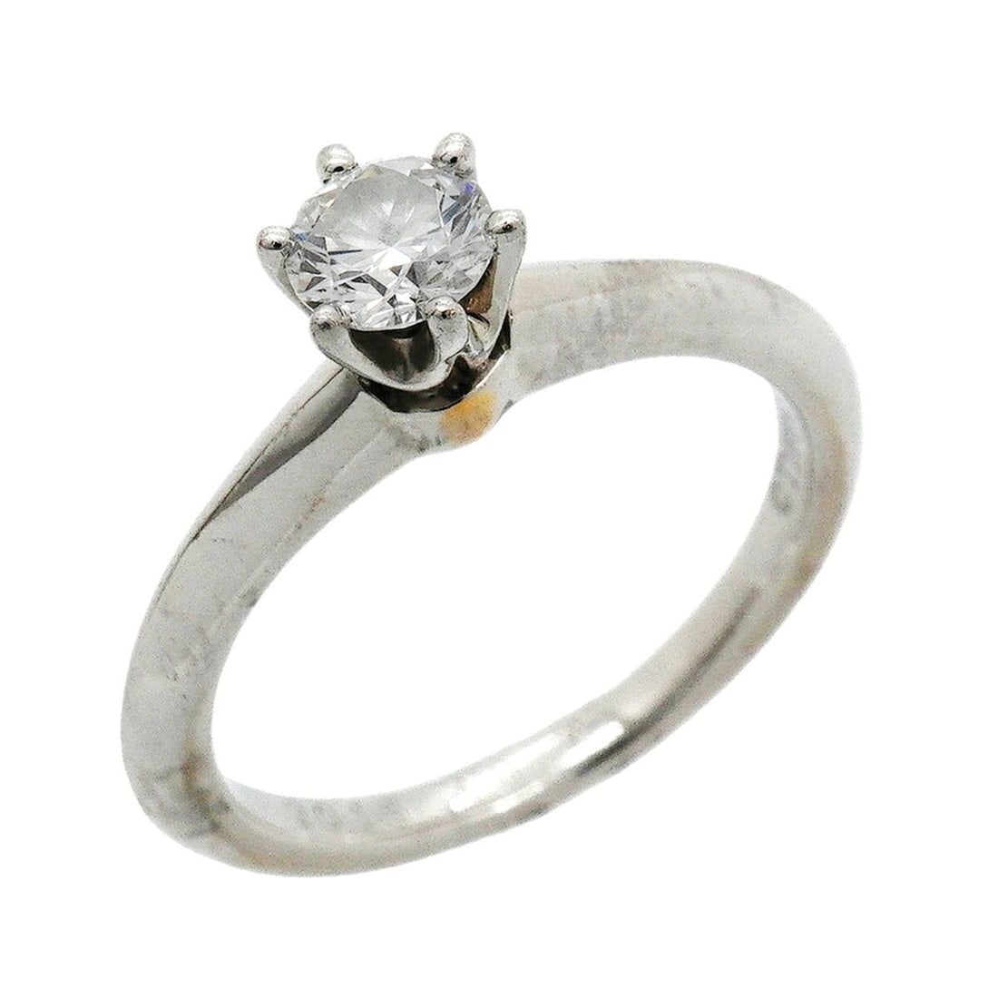 Tiffany & Co. Solitaire Ring, 1PD (One Diamond), Pt950 Platinum, 0.31ct Diamond, Size 7.5, Women's,: --- Catalog ---Category: SizeJP Size: 7.5US Size: 4Category: DesignType: Band ringStone: DiamondGender: WomenMaterial: Platinum 950Category: GeneralBrand: Tiffany--- Item List ---Section: ConditionRan