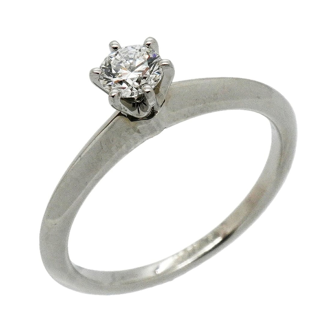 Tiffany & Co. Solitaire Ring, 1PD (1 diamond), Pt950 Platinum, 0.24ct Diamond, Size 11, Women's,: --- Catalog ---Category: SizeJP Size: 11US Size: 6Category: DesignType: Band ringStone: DiamondGender: WomenMaterial: Platinum 950Category: GeneralBrand: Tiffany--- Item List ---Section: ConditionRank