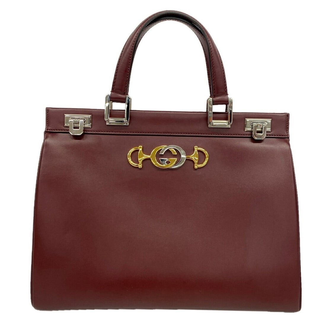 Gucci Zumi handbag 564714, leather, burgundy gold, women's, P3573234: --- Catalog ---Category: SizeSize (HxWxD): 26cm x 34cm x 12.5cm / 10.23'' x 13.38'' x 4.92''Category: DesignType: HandbagColor: BordeauxGender: WomenMaterial: Leather Hardware Color: Gold, SilverCateg