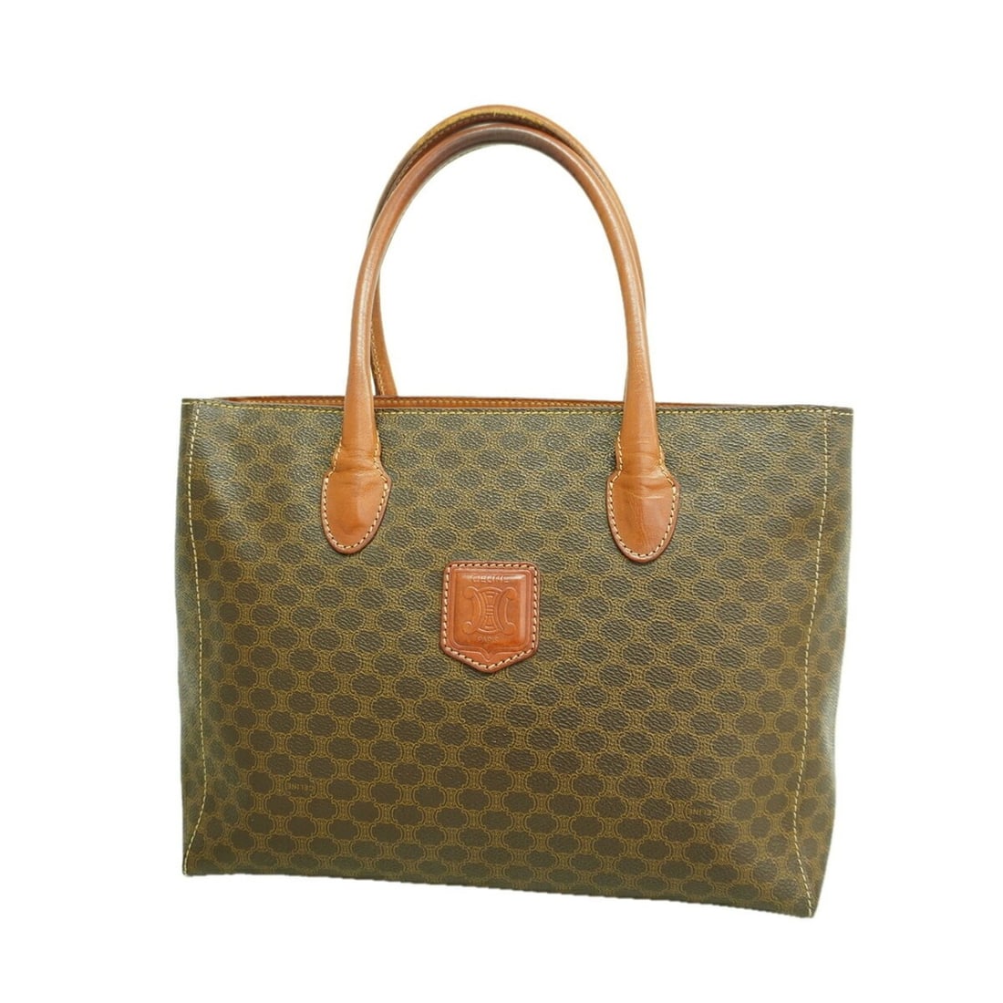 Celine Macadam handbag, brown, women's, P3568072: --- Catalog ---Category: SizeSize (HxWxD): 23.5cm x 29.5cm x 10.5cm / 9.25'' x 11.61'' x 4.13''Category: DesignType: HandbagColor: BrownGender: WomenMaterial: PVC Hardware Color: GoldCategory: General