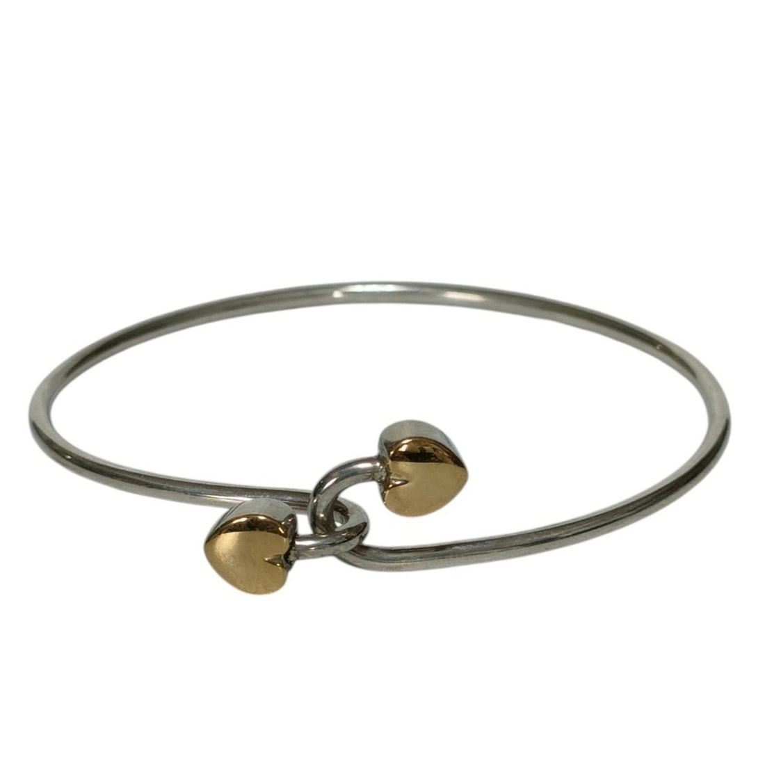 TIFFANY&Co. Tiffany 750x925 Double Heart Hook Bangle Silver Women's: --- Catalog ---Category: SizeLength: 18.5cm / 7.28''Category: DesignType: BangleColor: Gold, SilverGender: WomenMaterial: Gold (18K), Silver 925Category: GeneralBrand: Tiffany--- Item List ---Section: