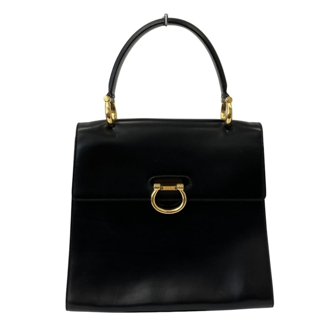 CELINE Celine Leather Handbag with Bit Hardware, Black Gold-Colored Women's (1 of 12)