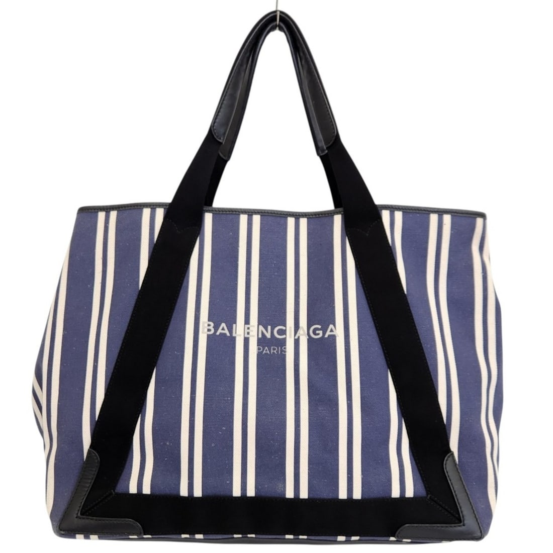 BALENCIAGA Balenciaga Navy Cabas M Striped Canvas Tote Bag 339936 Women's: --- Catalog ---Category: SizeSize (HxWxD): 33cm x 46cm x 20cm / 12.99'' x 18.11'' x 7.87''Category: DesignType: Tote bagColor: NavyGender: WomenCategory: GeneralBrand: Balenciaga--- Item List ---Secti