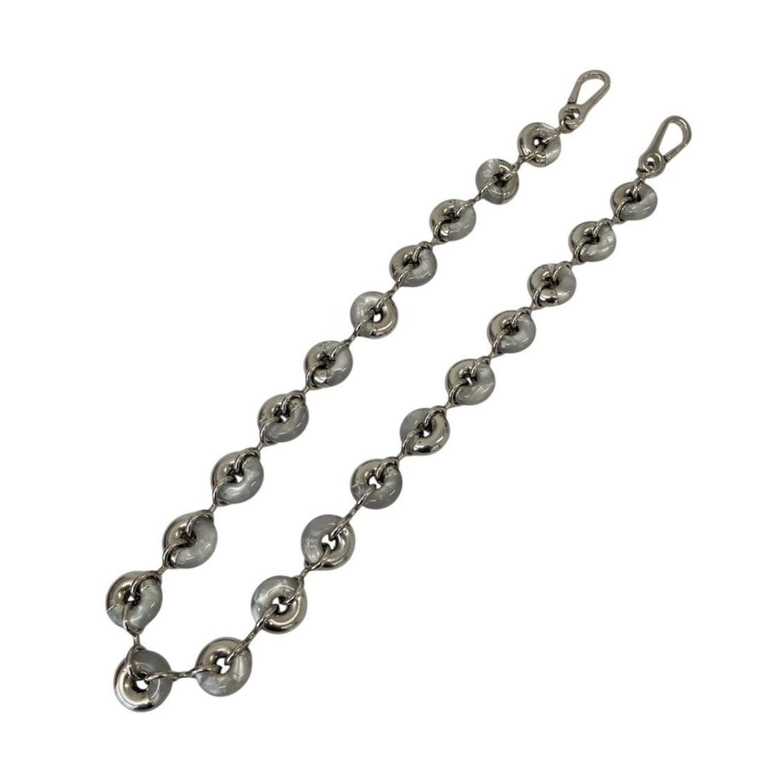 LOEWE Donut Chain Shoulder Strap for Handbag, Nacre Palladium, Silver Color, Women's: --- Catalog ---Category: SizeSize (HxWxD): 68cm x 2cm / 26.77'' x 0.78''Category: DesignType: StrapColor: SilverGender: WomenMaterial: PalladiumCategory: GeneralBrand: Loewe--- Item List ---Section: C
