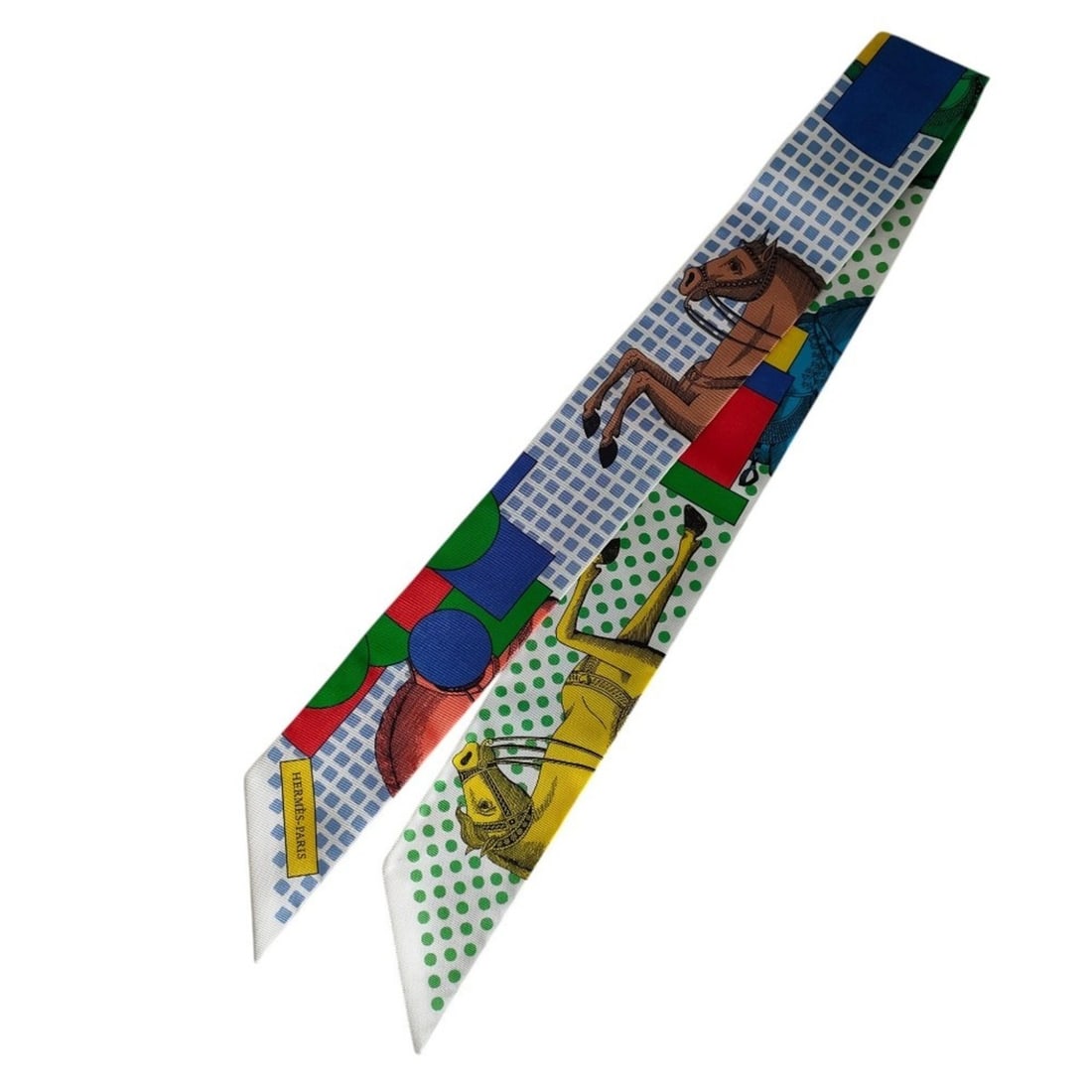 HERMES Cavalier en Formes Twilly Scarf, Multicolor, Women's: --- Catalog ---Category: SizeSize (LxW): 87cm x 4.9cm / 34.25'' x 1.92''Category: DesignType: ScarfColor: Multi-colorGender: WomenMaterial: Silk 100%Category: GeneralBrand: Hermes--- Item List ---Sect