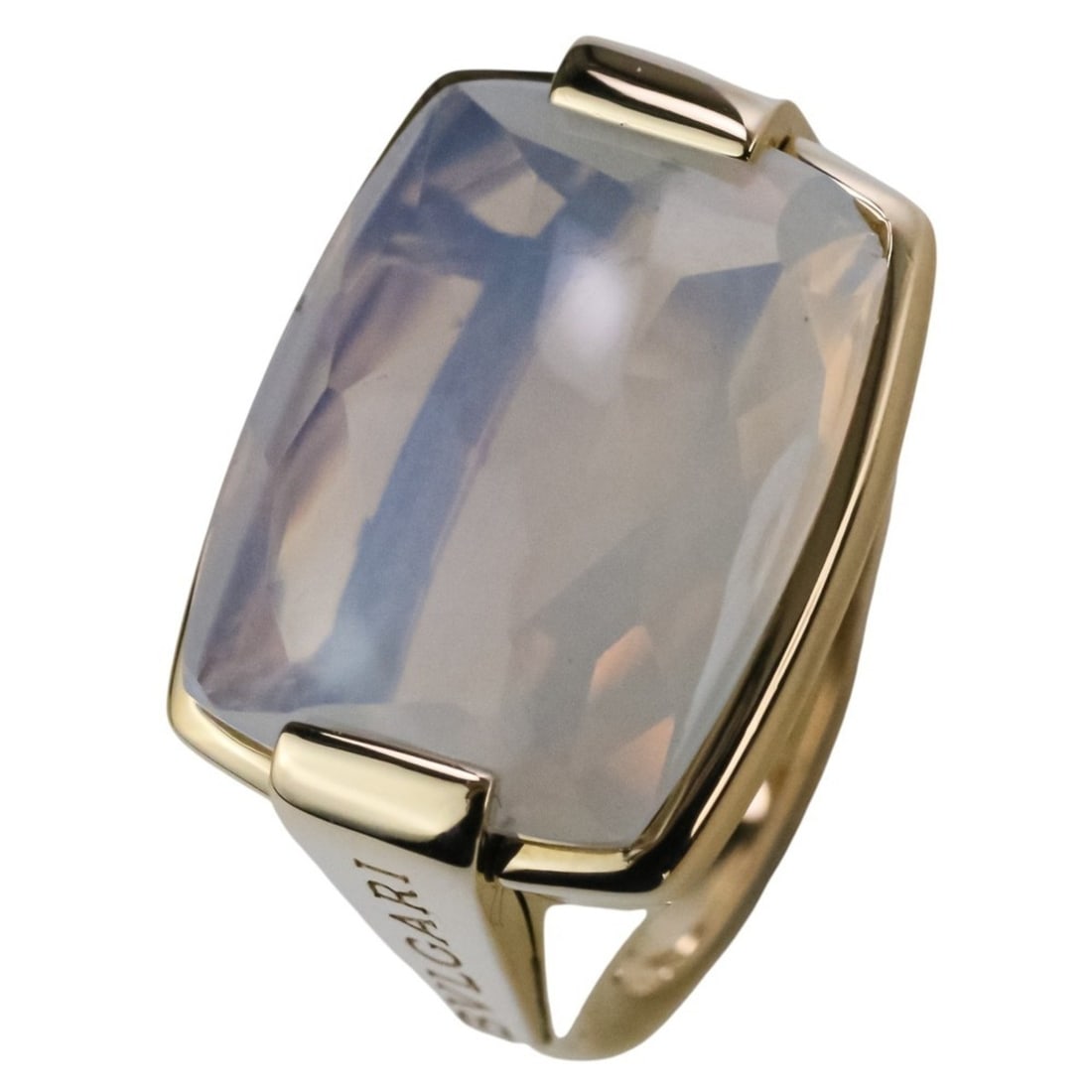BVLGARI Bulgari 750 Allegra Milky Quartz Ring, Gold, Women's Size: --- Catalog ---Category: SizeJP Size: 10US Size: 5.5Category: DesignType: Band ringGender: WomenMaterial: Gold (18K)Category: GeneralBrand: Bvlgari--- Item List ---Section: ConditionRanking: Rank A Us