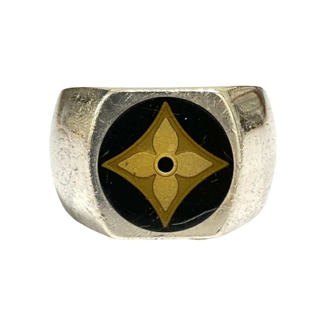 LOUIS VUITTON Louis Vuitton Bague Fleur Monogram Ring, SV925, M65496, Size L (equivalent to size 2),: --- Catalog ---Category: SizeJP Size: 22US Size: 10.5Category: DesignType: Band ringGender: MenMaterial: Silver 925Color Grade: LCategory: GeneralBrand: Louis Vuitton--- Item List ---Section: Conditio