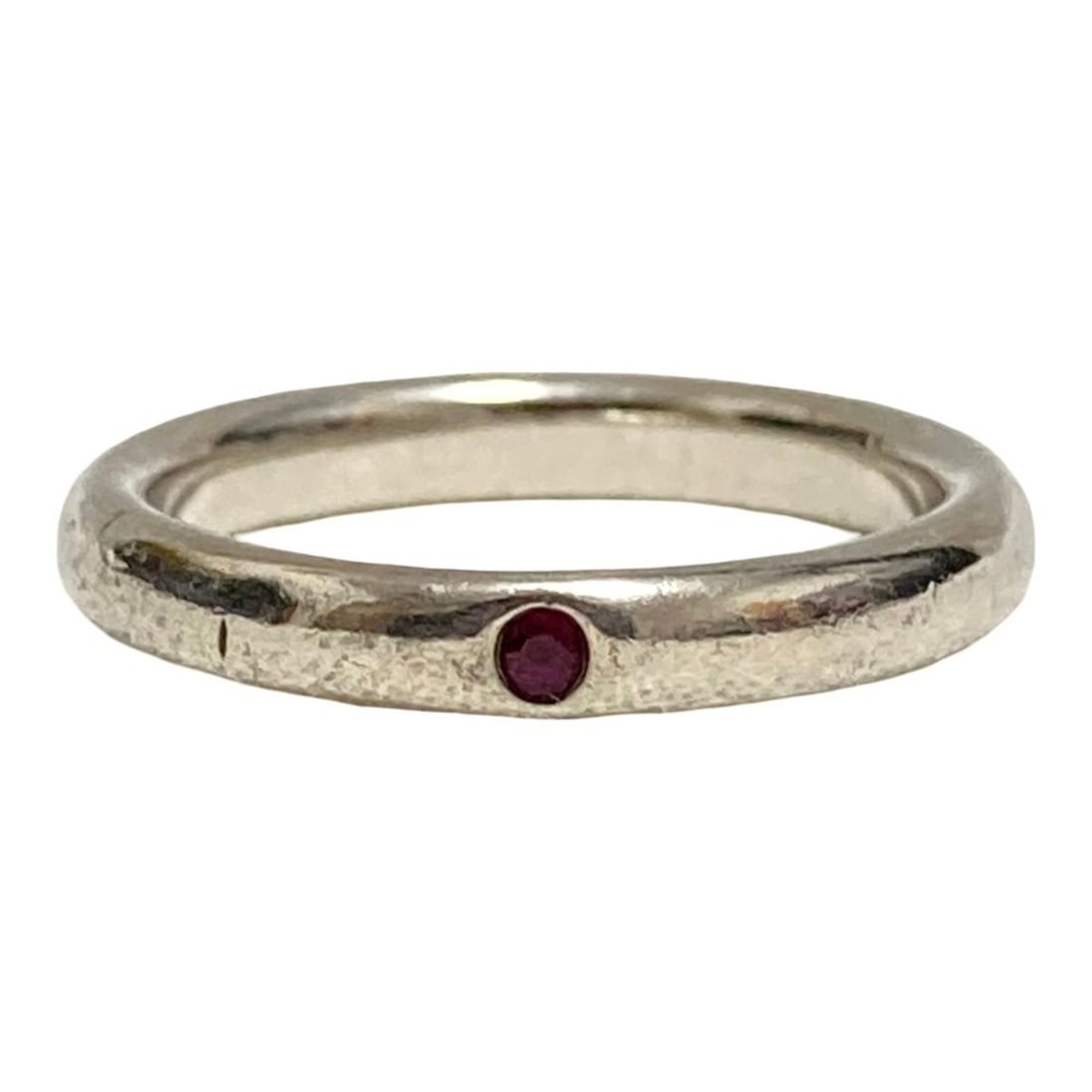 Tiffany & Co. Elsa Peretti Ruby Stacking Band Ring, 925 Sterling Silver, Size Equivalent, Women's: --- Catalog ---Category: SizeJP Size: 6US Size: 3.5Category: DesignType: Band ringGender: WomenMaterial: Silver 925Category: GeneralBrand: Tiffany--- Item List ---Section: ConditionRanking: Rank A Use