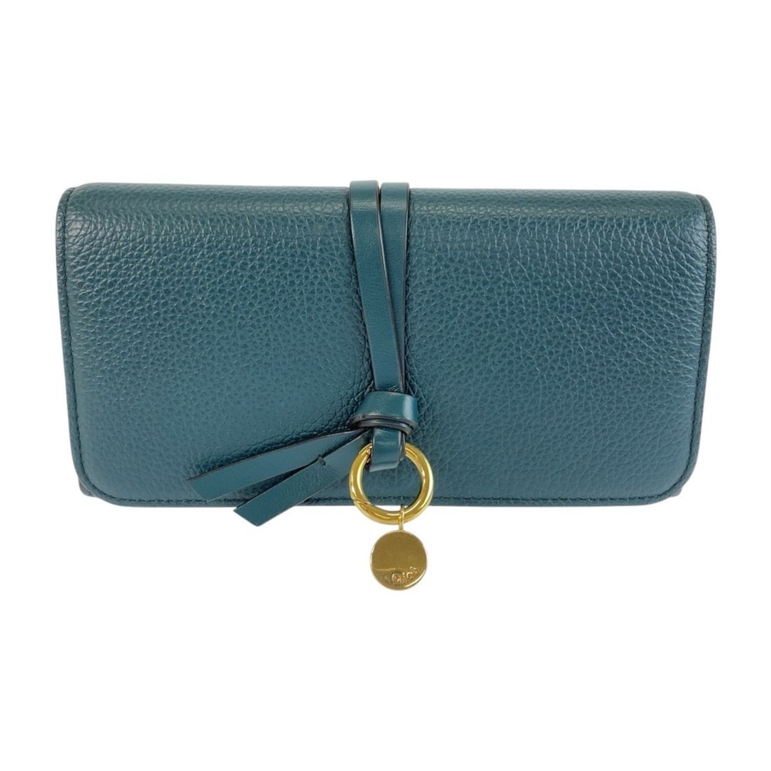 Chloé Chloe Alphabet Flap Wallet, Green, Gold Hardware, Leather Long Women's: --- Catalog ---Category: SizeSize (HxWxD): 10.5cm x 19cm x 2.5cm / 4.13'' x 7.48'' x 0.98''Category: DesignType: Long wallet (bi-fold)Color: GreenGender: WomenMaterial: Leather Category: GeneralBrand: