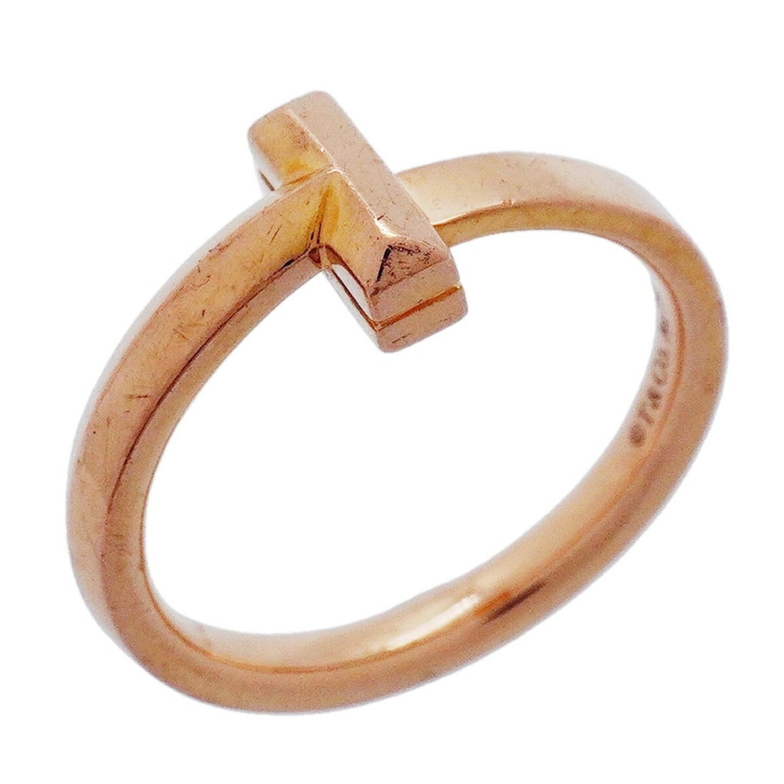 Tiffany & Co. T One Ring, 18K Pink Gold, Size 10, Women's: --- Catalog ---Category: SizeJP Size: 10US Size: 5.5Category: DesignType: Band ringGender: WomenMaterial: Pink gold (18K)Category: GeneralBrand: Tiffany--- Item List ---Section: ConditionRanking: Rank