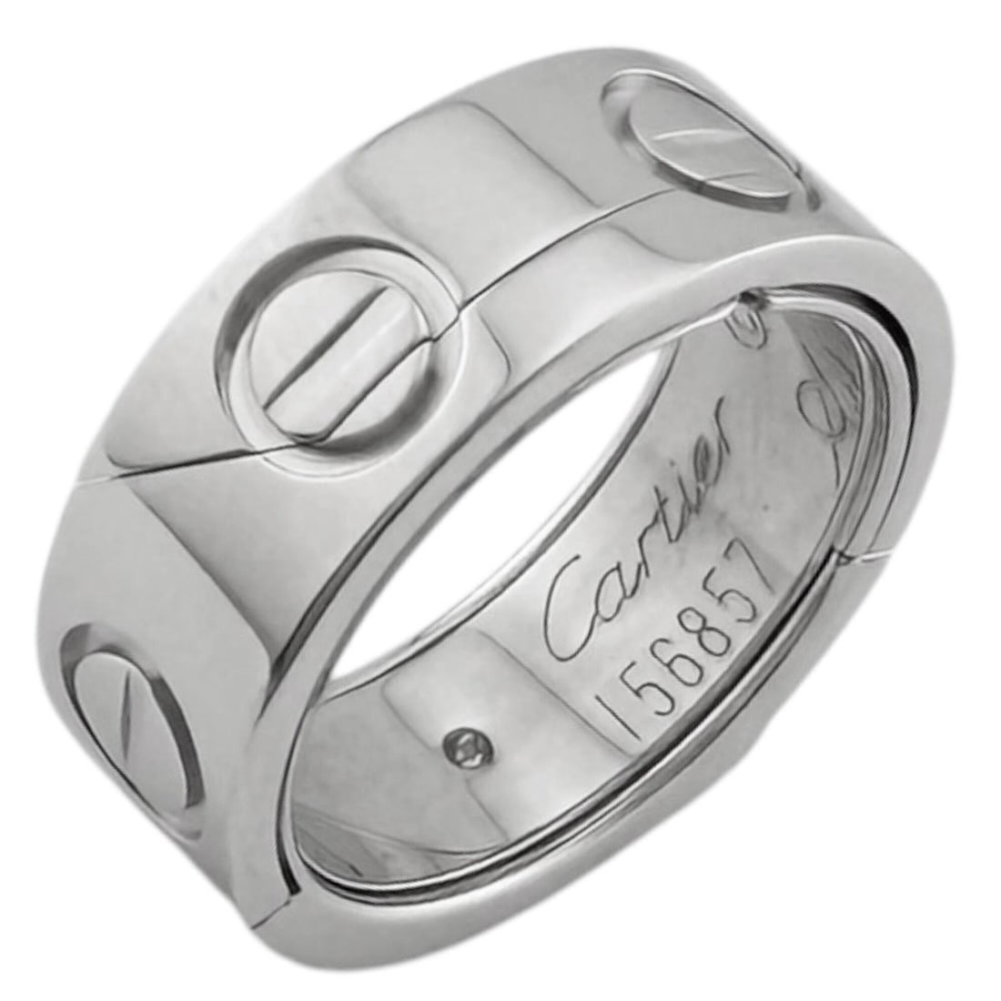 Cartier Astro Love Ring, 18K White Gold, Women's CARTIER: --- Catalog ---Category: PackNumber in Pack: 1Category: SizeJP Size: 9US Size: 5Category: DesignType: Band ringColor: SilverGender: WomenMaterial: White gold (18K)Category: GeneralBrand: Cartier--- It