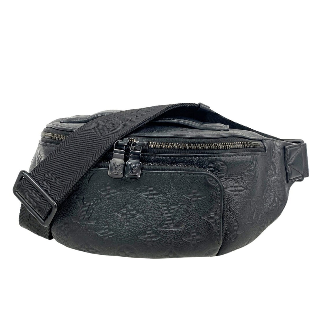 Louis Vuitton Monogram Shadow Rush Bum Bag M47058 Black Men's OP023468 (1 of 10)