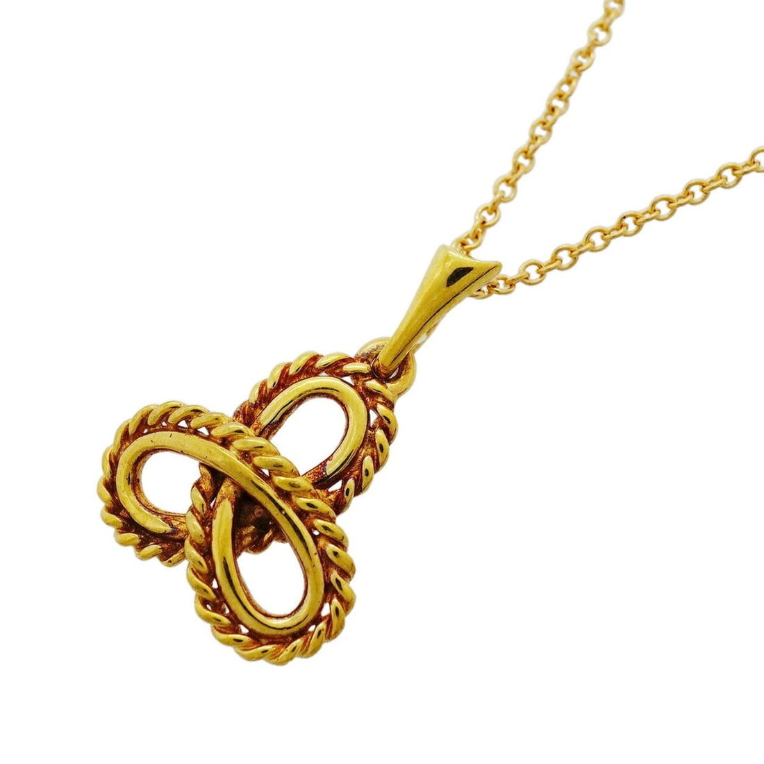 Tiffany & Co. Trinity Knot Necklace, 18K Yellow Gold, Women's: --- Catalog ---Category: SizePendant Size: 19.2mm x 13.3mm / 0.75'' x 0.52''Neck Circumference: 46 cm / 18.11''Category: DesignGender: WomenMaterial: Yellow gold (18K)Necklace Type: NecklaceCategory: 