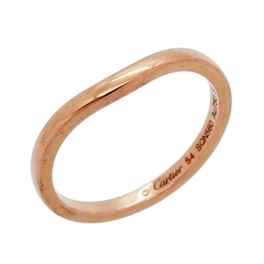 Cartier Ballerina Ring, 18K Pink Gold, Size 54, Ladies': --- Catalog ---Category: SizeUS Size: 7Brand Size: 54Category: DesignType: Band ringGender: WomenMaterial: Pink gold (18K)Category: GeneralBrand: Cartier--- Item List ---Section: ConditionRanking: Ran