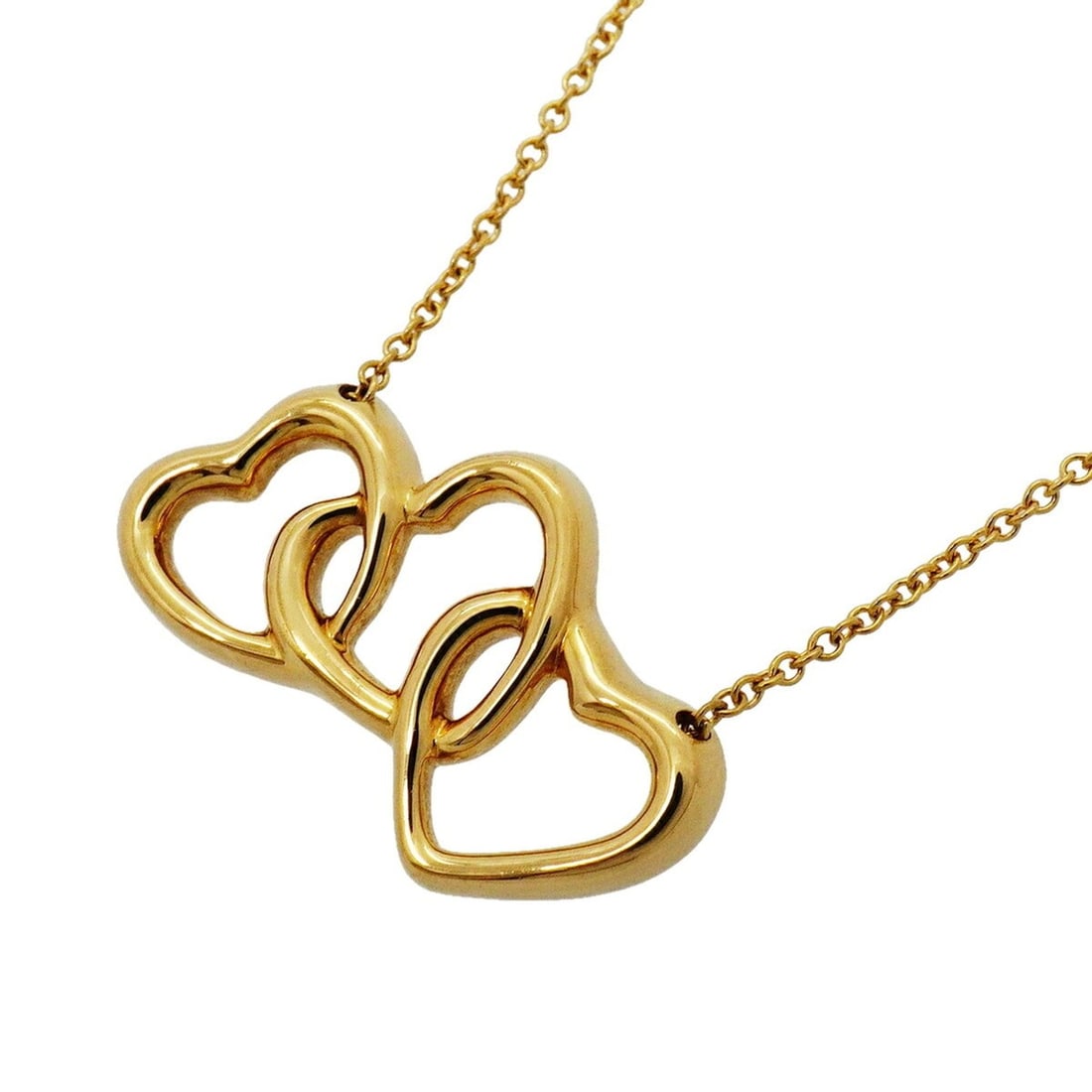 Tiffany & Co. Triple Heart Necklace, 18K Yellow Gold, Women's: --- Catalog ---Category: SizePendant Size: 13.6mm x 23.5mm / 0.53'' x 0.92''Neck Circumference: 41 cm / 16.14''Category: DesignGender: WomenMaterial: Yellow gold (18K)Necklace Type: NecklaceCategory: 