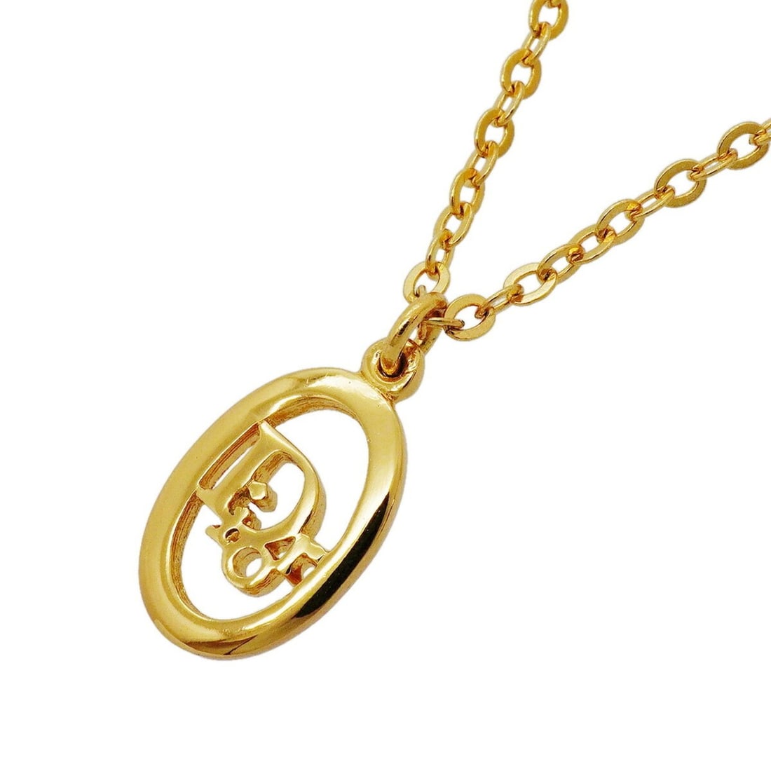 Christian Dior Necklace, Oval, GP Plated Gold, Women's: --- Catalog ---Category: SizePendant Size: 21.8mm x 11.7mm / 0.85'' x 0.46''Neck Circumference: 38.5 cm - 44 cm / 15.15'' - 17.32''Category: DesignColor: GoldGender: WomenMaterial: Gold platingNecklac