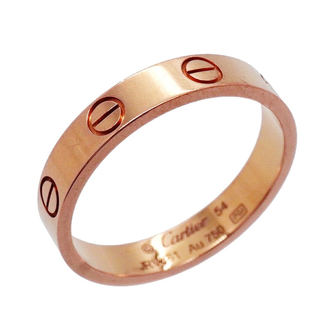 Cartier Mini Love Ring, 18K Pink Gold, Size 54, Women's (1 of 20)