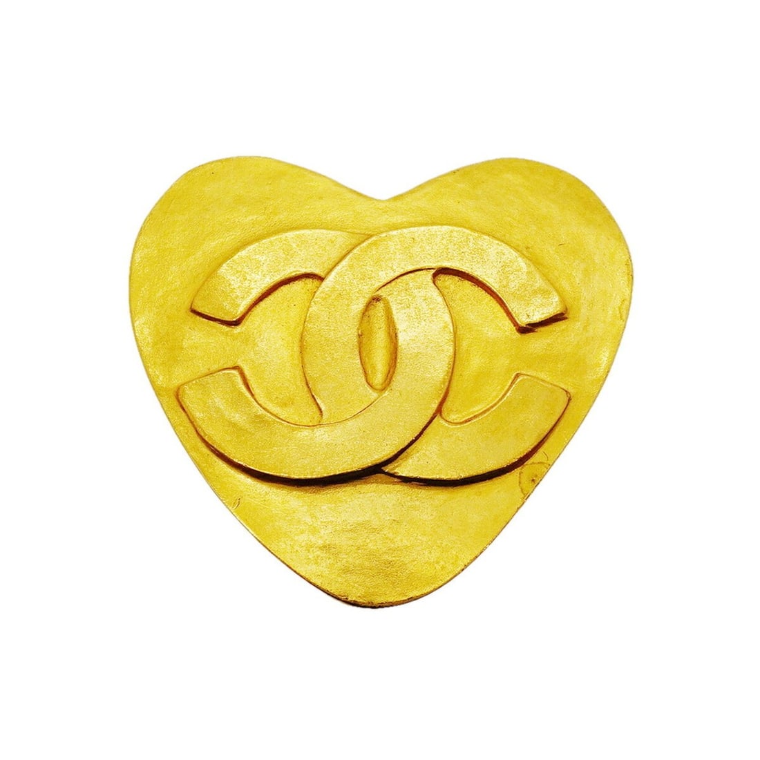 Chanel Brooch, Coco Mark Heart Motif, GP Plated Gold, Women's: --- Catalog ---Category: SizeSize (HxWxD): 4.25cm x 4.45cm / 1.67'' x 1.75''Category: DesignType: BroochColor: GoldGender: WomenMaterial: Gold platingCategory: GeneralBrand: Chanel--- Item List ---Sec