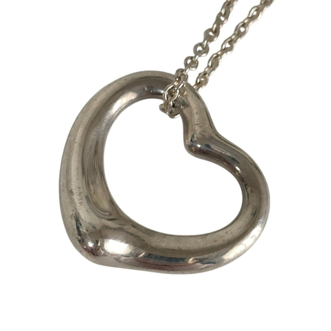 TIFFANY&Co. Tiffany & Co. Elsa Peretti Open Heart Large Chain Pendant Necklace, 925 Sterling Silver, (1 of 13)