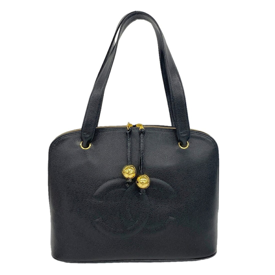Chanel Shoulder Bag, Caviar Leather, Black, Women's, P3520324: --- Catalog ---Category: SizeSize (HxWxD): 27cm x 35cm x 10.5cm / 10.62'' x 13.77'' x 4.13''Category: DesignType: Shoulder bagColor: BlackGender: WomenMaterial: Grained Calfskin Hardware Color: GoldCa