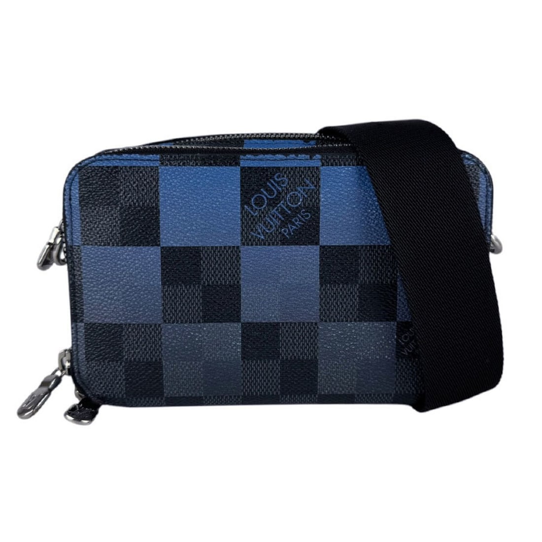Louis Vuitton LOUIS VUITTON Shoulder Bag Damier Graphite Giant Alpha Wearable Wallet Blue Black: --- Catalog ---Category: SizeSize (HxWxD): 11cm x 18cm x 6cm / 4.33'' x 7.08'' x 2.36''Category: DesignType: Shoulder bagColor: Black, Blue, Damier GraphiteGender: MenMaterial: Damier Graphite Categor