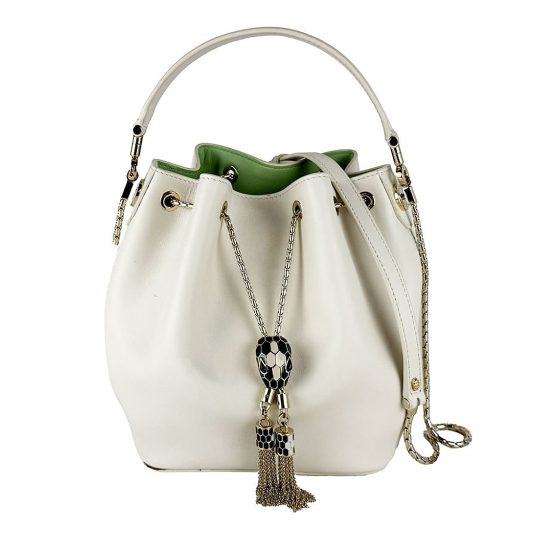 Bulgari BVLGARI Serpenti Forever Shoulder Bag, Leather, Ivory, Women's z10963: --- Catalog ---Category: SizeSize (HxWxD): 19cm x 23cm x 10cm / 7.48'' x 9.05'' x 3.93''Category: DesignType: Shoulder bagColor: IvoryGender: WomenMaterial: Leather Category: GeneralBrand: BvlgariCoun