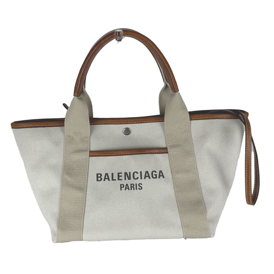 Balenciaga BALENCIAGA Biarritz Small Tote Handbag Shoulder Bag Canvas Leather Ivory Brown Women's: --- Catalog ---Category: SizeSize (HxWxD): 18cm x 31cm x 16cm / 7.08'' x 12.2'' x 6.29''Category: DesignType: Handbag, Shoulder bagColor: Brown, IvoryGender: WomenMaterial: Canvas , Leather Category: 