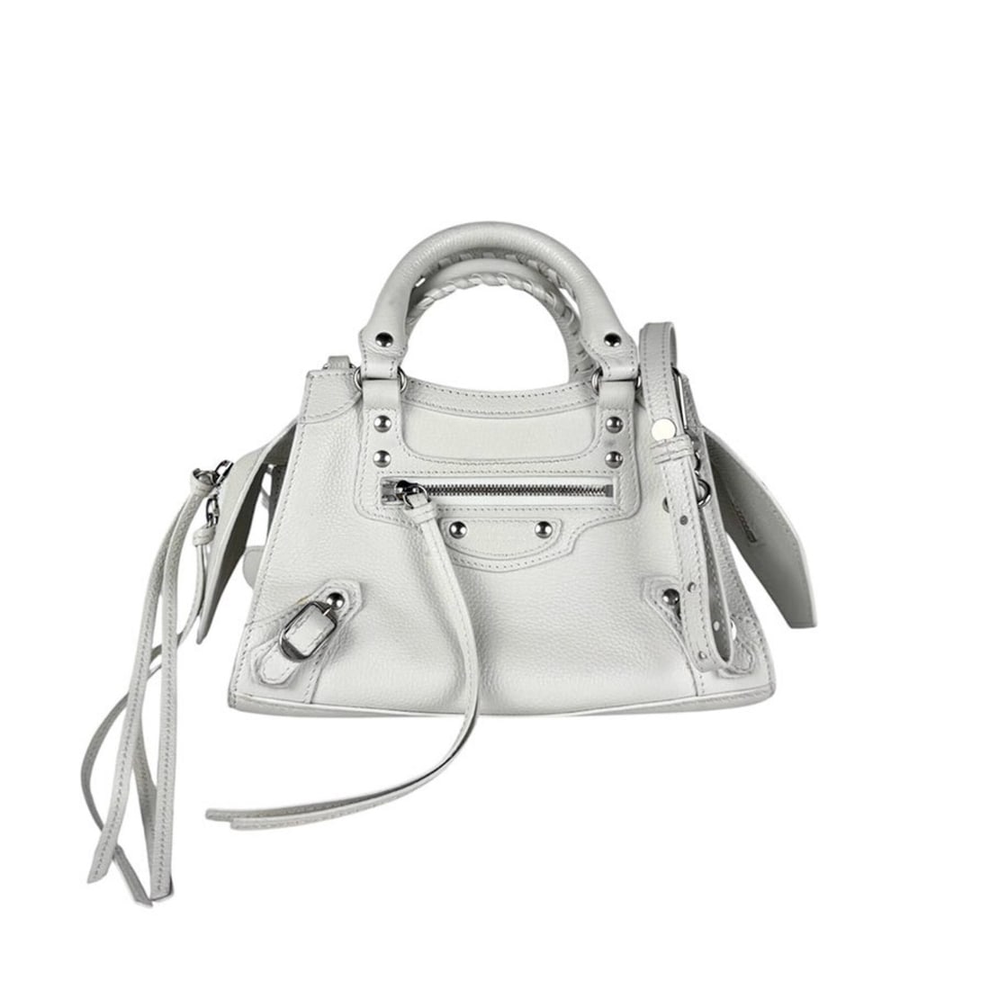 Balenciaga BALENCIAGA Handbag Shoulder Bag Neo Classic City Mini Leather White Silver Women's z11024: --- Catalog ---Category: SizeSize (HxWxD): 14cm x 21.5cm x 8cm / 5.51'' x 8.46'' x 3.14''Category: DesignType: Handbag, Shoulder bagColor: WhiteGender: WomenMaterial: Leather Category: GeneralBrand: B