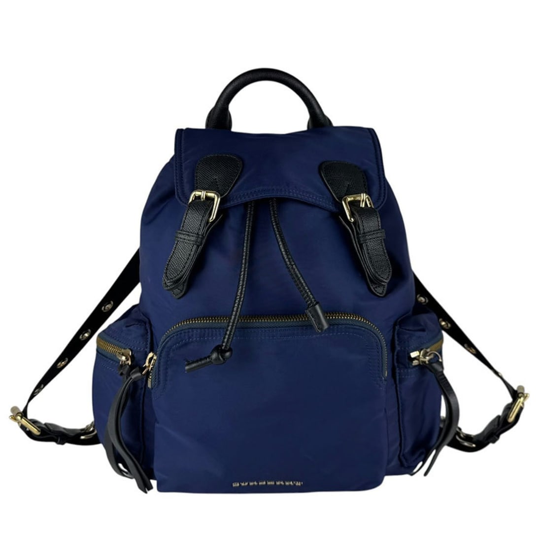 Burberry backpack, nylon and leather, navy black, for men women, z11076 (1 of 15)