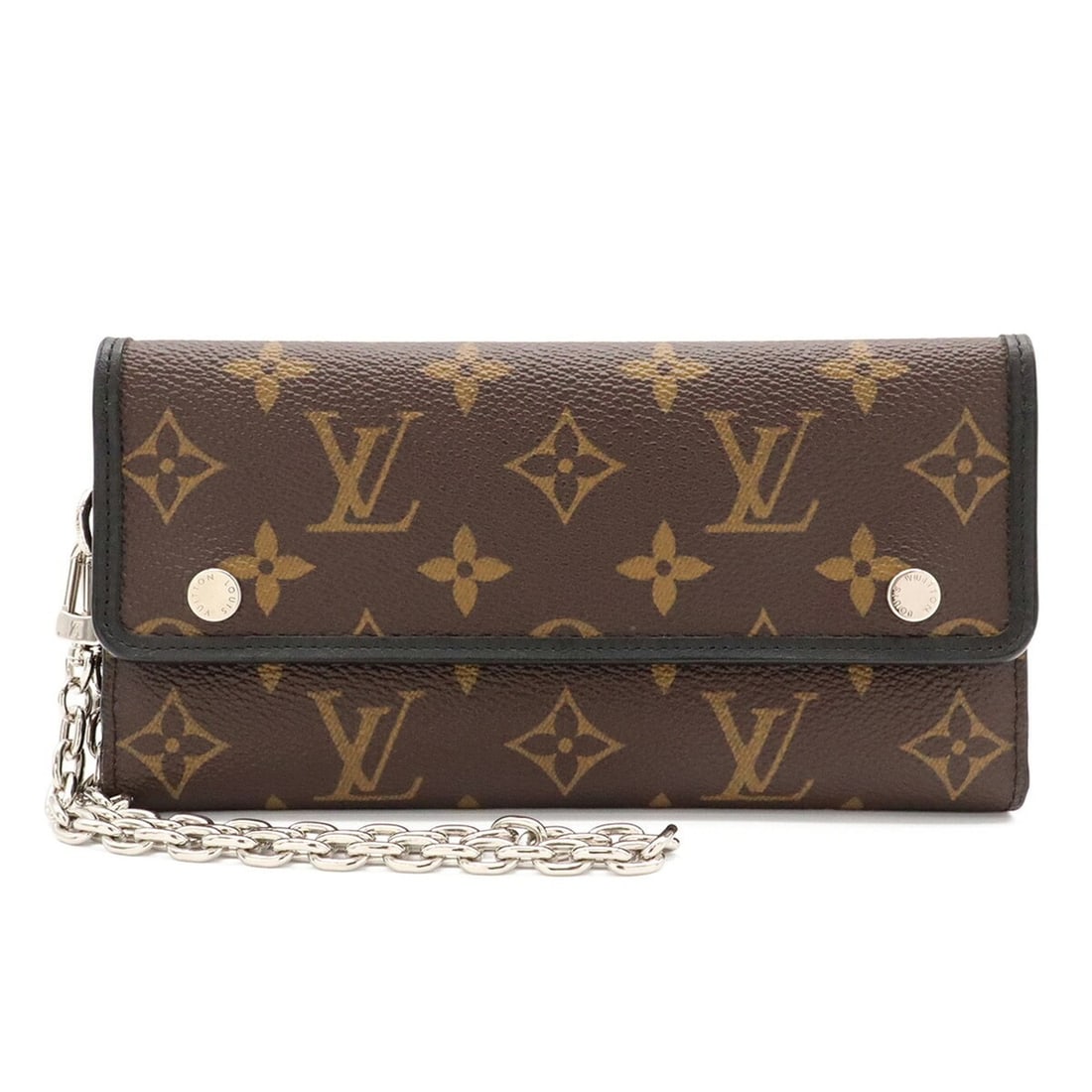LOUIS VUITTON Louis Vuitton Monogram Macassar Portefeuille Long Tri-fold Wallet M60168 (1 of 18)