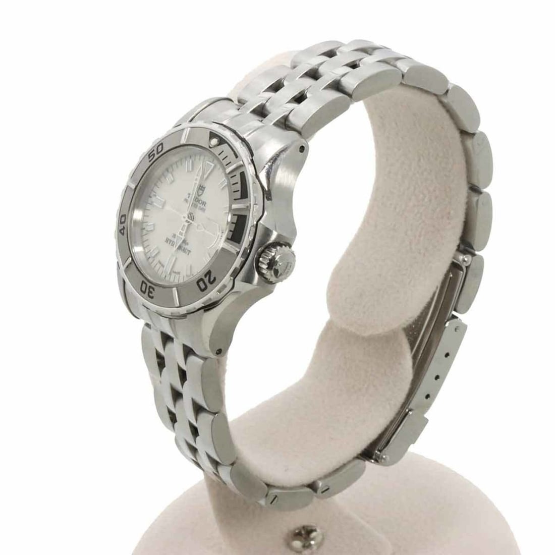 Tudor Princess Date Hydronaut 99090 Ladies' Watch, Ivory, Automatic Movement: --- Catalog ---Category: SizeWrist Size: 15.5cm / 6.1''Case Diameter: 28mm / 1.1''Category: DesignType: WristwatchGender: WomenColor (Dial): IvoryMaterial (Band): Stainless steelMaterial (Case): Stain