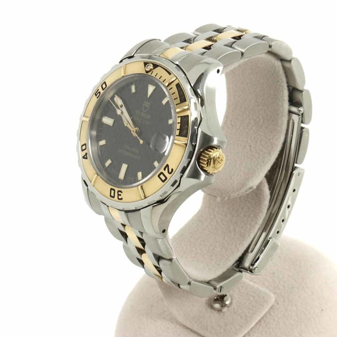 Tudor Hydronaut 85193P Boys' Watch, Black/YG Yellow Gold, Automatic Movement: --- Catalog ---Category: SizeWrist Size: 15cm / 5.9''Case Diameter: 36mm / 1.42''Category: DesignType: WristwatchGender: BoysColor (Dial): BlackMaterial (Band): Stainless steel, Yellow goldMaterial (C