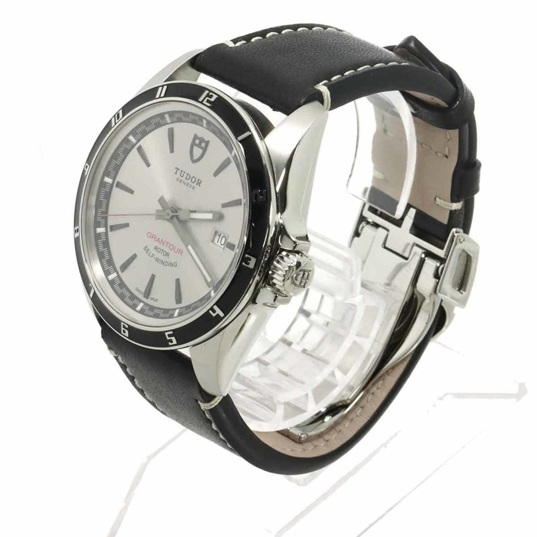 Tudor Grantour 20500N Men's Watch, Date, Silver, Automatic Movement: --- Catalog ---Category: SizeWrist Size: 14cm - 18.5cm / 5.51'' - 7.28''Case Diameter: 42mm / 1.65''Category: DesignType: WristwatchGender: MenColor (Dial): SilverMaterial (Band): Leather, Stainless s