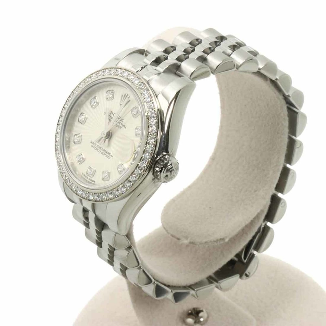 Rolex Datejust 179384G G-serial Roulette Diamond Bezel Ladies' Watch 10P Diamonds Silver 18KWG (1 of 16)