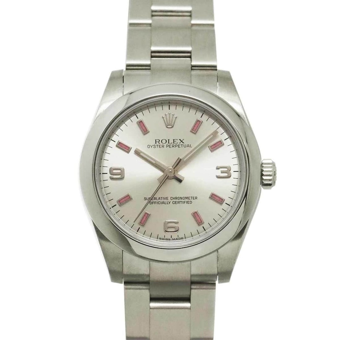 Rolex Oyster Perpetual 177200 Random Serial Number Roulette Boys' Watch Silver Automatic: --- Catalog ---Category: SizeWrist Size: 15.5cm / 6.1''Case Diameter: 31mm / 1.22''Category: DesignType: WristwatchGender: BoysColor (Dial): BlueMaterial (Band): Stainless steelMaterial (Case): Stainl