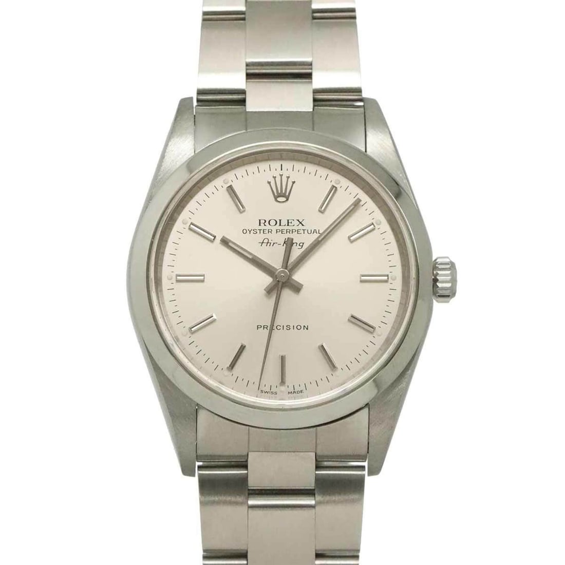 Rolex Air-King 14000 A-series Men's Watch, Silver, Automatic Winding: --- Catalog ---Category: SizeWrist Size: 18.5cm / 7.28''Case Diameter: 34mm / 1.34''Category: DesignType: WristwatchGender: MenColor (Dial): SilverMaterial (Band): Stainless steelMaterial (Case): Stai