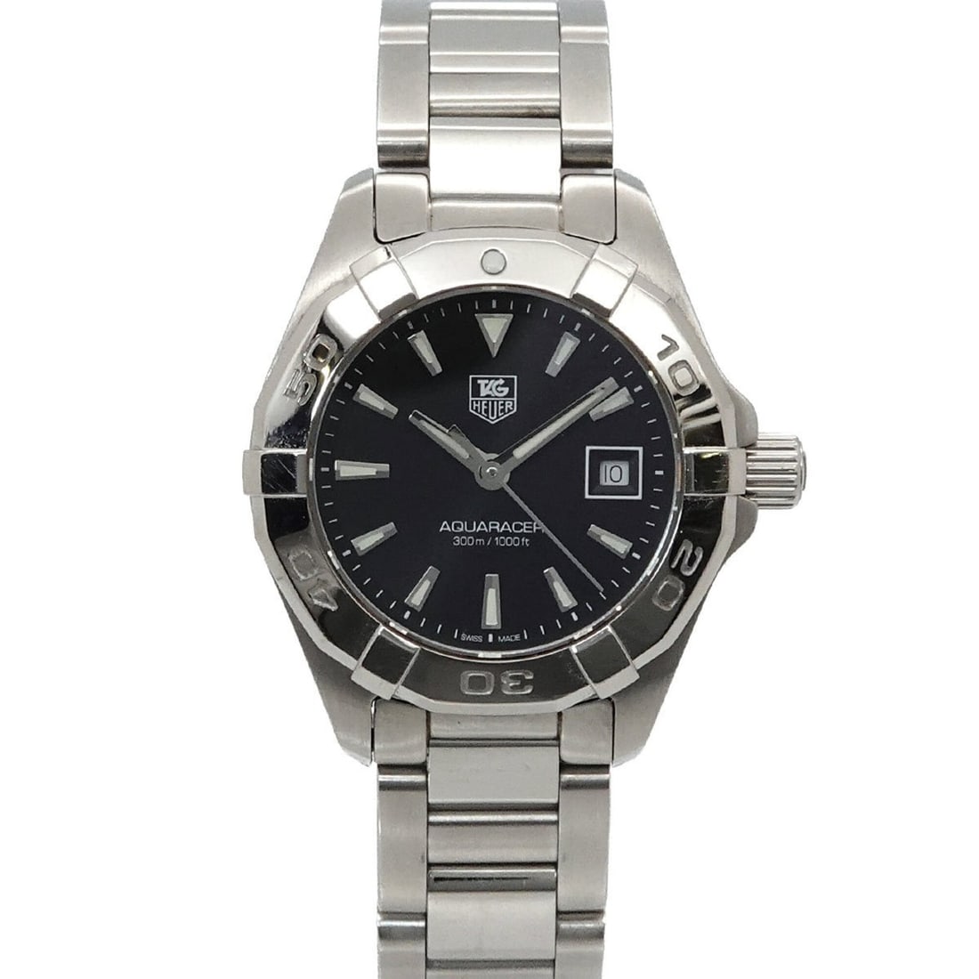 TAG Heuer Aquaracer 300m WAY1410 Women's Watch, Date, Black, Quartz (1 of 11)