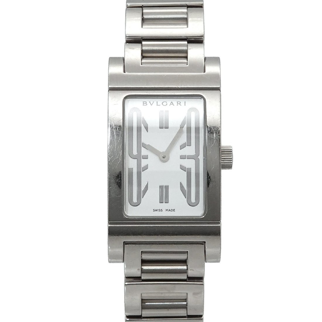 Bulgari BVLGARI Rettangoro RT39S Women's Watch White Quartz: --- Catalog ---Category: SizeWrist Size: 15.5cm / 6.1''Case Diameter: 21mm / 0.83''Category: DesignType: WristwatchGender: WomenColor (Dial): WhiteMaterial (Band): Stainless steelMaterial (Case): Stai