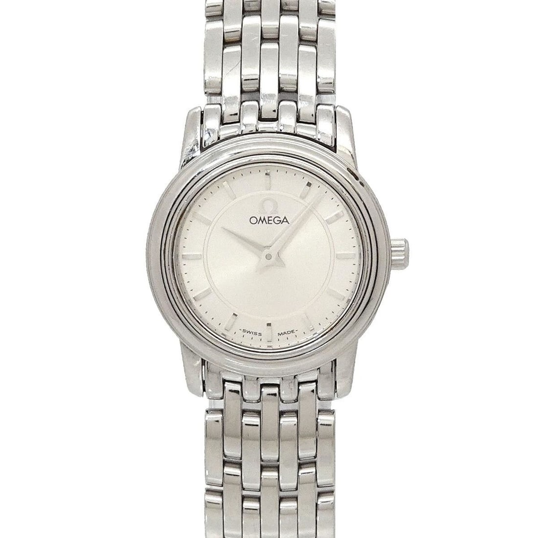 Omega De Ville Prestige 4570 31 Ladies' Watch, Silver, Quartz.: --- Catalog ---Category: SizeWrist Size: 17cm / 6.69''Case Diameter: 22mm / 0.87''Category: DesignType: WristwatchGender: WomenColor (Dial): SilverMaterial (Band): Stainless steelMaterial (Case): Stai