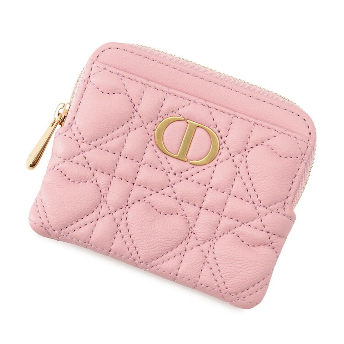 Christian Dior wallet/coin case, Caro Lavender Lambskin; business card holder/card case; case.: --- Catalog ---Category: DesignType: Card caseColor: PinkGender: WomenMaterial: Leather Category: GeneralBrand: Christian DiorCountry of Origin: ItalyCategory: Physical PropertiesSize (HxWxD): 9cm x 1