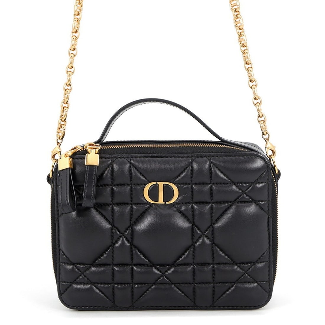 Christian Dior Chain Shoulder Bag Cannage Caro Box Leather S5140UNGX Handbag Black: --- Catalog ---Category: SizeSize (HxWxD): 13cm x 18cm x 5cm / 5.11'' x 7.08'' x 1.96''Category: DesignType: Shoulder bagColor: BlackGender: WomenMaterial: Leather Category: GeneralBrand: Christian Di