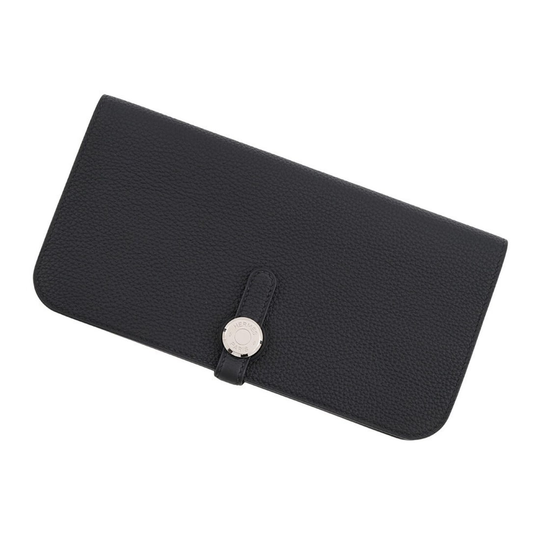Hermes Dogon Long Wallet, Black, Taurillon Clemence Leather, Z Stamp, HERMES Long, Women's WALLET: --- Catalog ---Category: SizeSize (HxWxD): 10.5cm x 20.5cm / 4.13'' x 8.07''Category: DesignType: Long wallet (bi-fold)Color: BlackGender: WomenMaterial: Taurillon clemence leather Category: GeneralBr