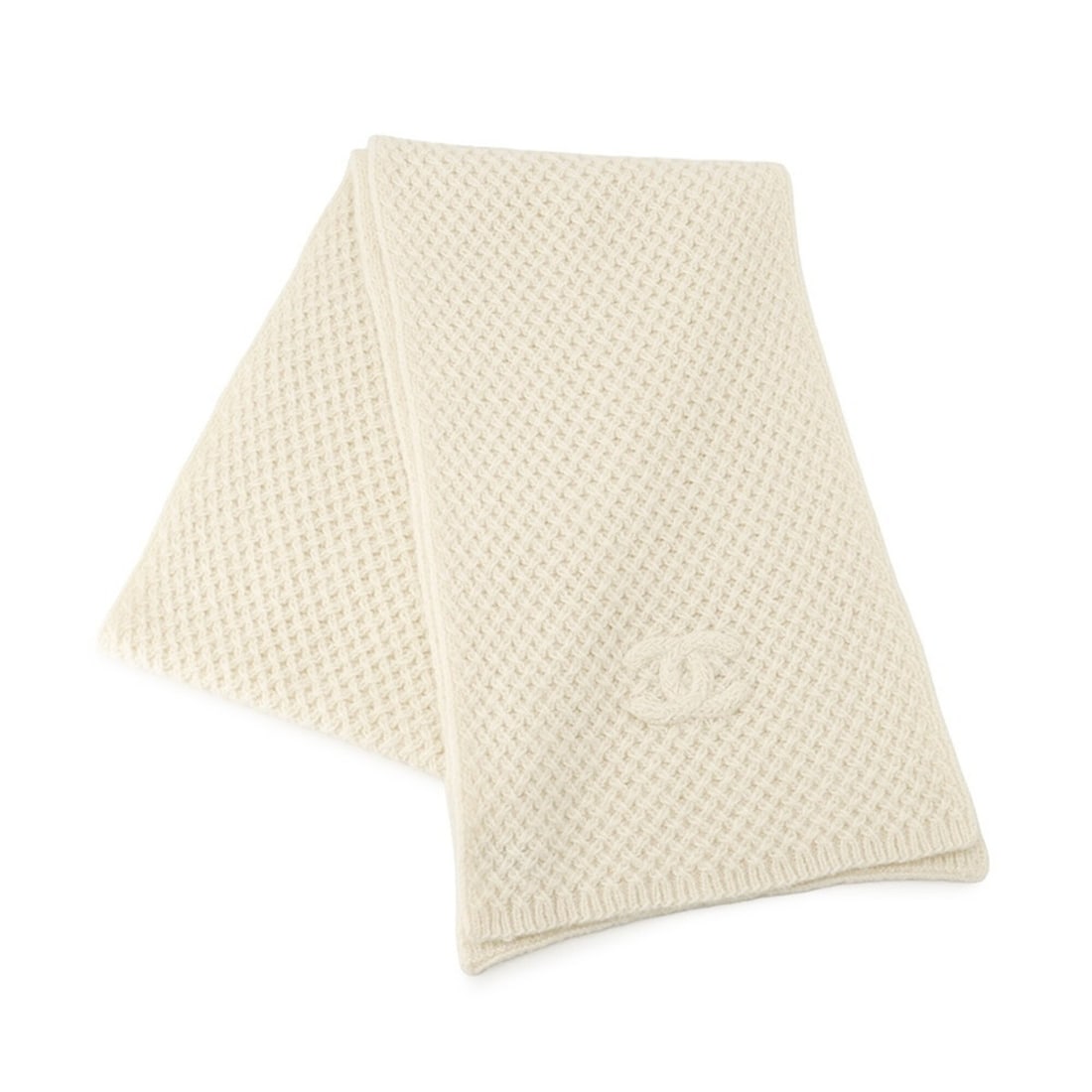 Chanel scarf, Coco Mark, cashmere, silk, AAB462, CHANEL stole, white,: --- Catalog ---Category: SizeSize (LxW): 1.85m x 27.5cm / 72.83'' x 10.82''Category: DesignType: StoleColor: WhiteGender: WomenMaterial: Cashmere 80%, Silk 20%Category: GeneralBrand: ChanelModel: AAB4